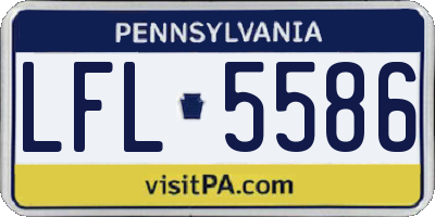 PA license plate LFL5586