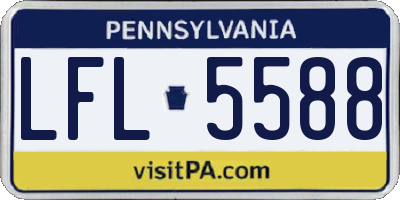 PA license plate LFL5588