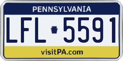 PA license plate LFL5591