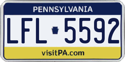 PA license plate LFL5592