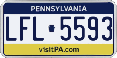PA license plate LFL5593