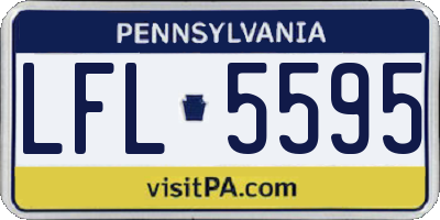 PA license plate LFL5595