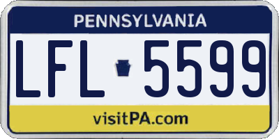 PA license plate LFL5599