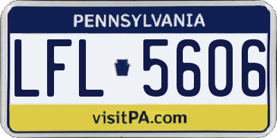 PA license plate LFL5606