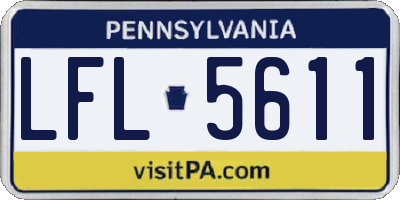 PA license plate LFL5611