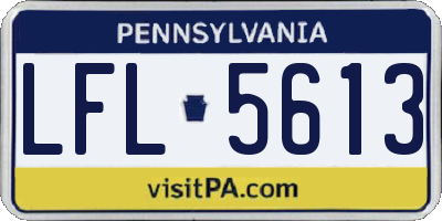 PA license plate LFL5613