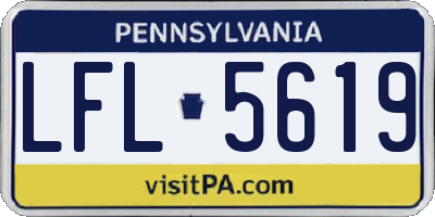 PA license plate LFL5619