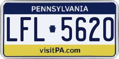 PA license plate LFL5620