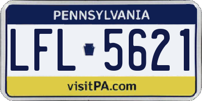 PA license plate LFL5621