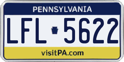 PA license plate LFL5622