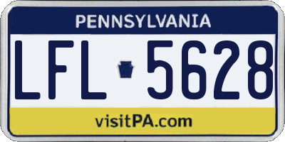 PA license plate LFL5628