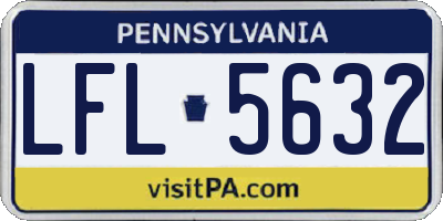 PA license plate LFL5632