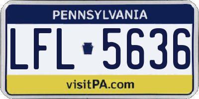 PA license plate LFL5636