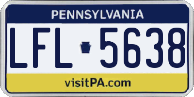 PA license plate LFL5638