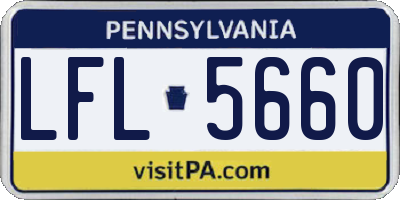PA license plate LFL5660