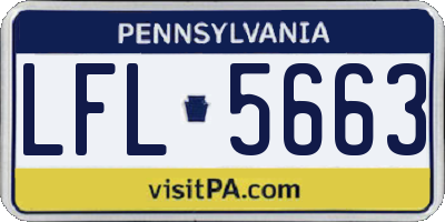 PA license plate LFL5663