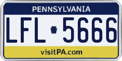 PA license plate LFL5666