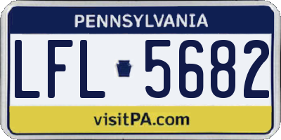 PA license plate LFL5682