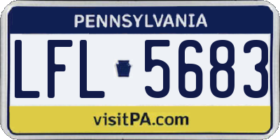 PA license plate LFL5683