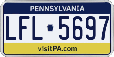 PA license plate LFL5697