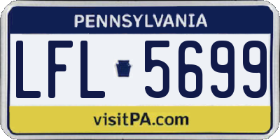 PA license plate LFL5699