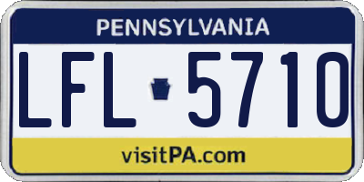 PA license plate LFL5710
