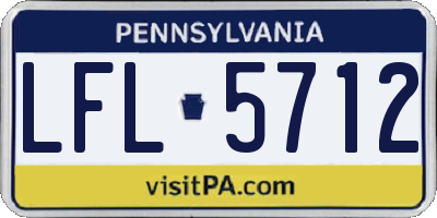 PA license plate LFL5712