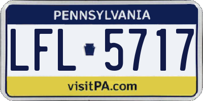 PA license plate LFL5717
