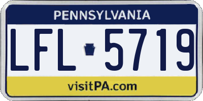 PA license plate LFL5719