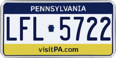 PA license plate LFL5722