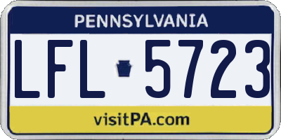 PA license plate LFL5723