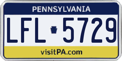 PA license plate LFL5729