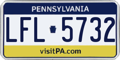 PA license plate LFL5732