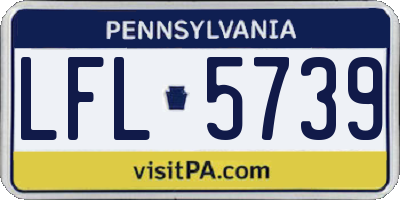 PA license plate LFL5739