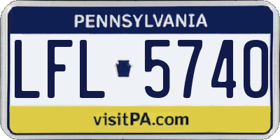PA license plate LFL5740