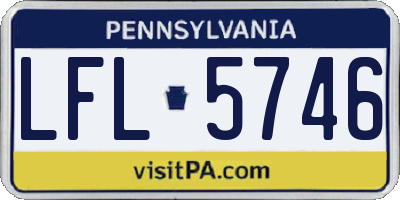 PA license plate LFL5746