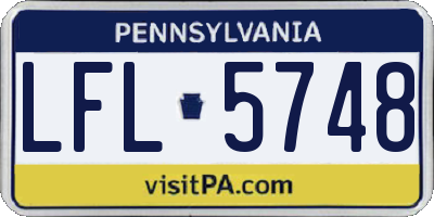 PA license plate LFL5748
