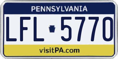 PA license plate LFL5770