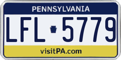 PA license plate LFL5779