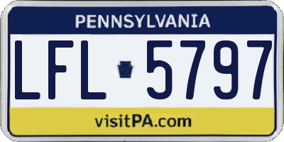 PA license plate LFL5797