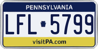 PA license plate LFL5799