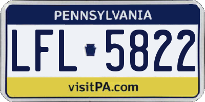 PA license plate LFL5822