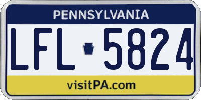 PA license plate LFL5824