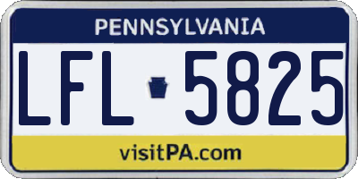 PA license plate LFL5825