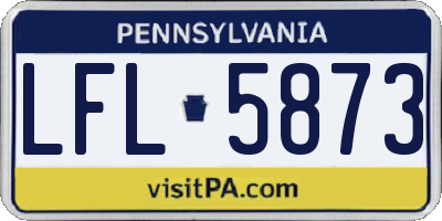 PA license plate LFL5873