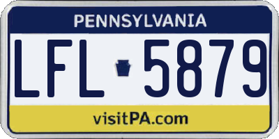 PA license plate LFL5879