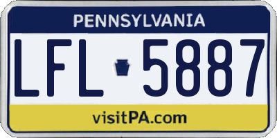 PA license plate LFL5887