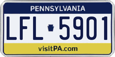 PA license plate LFL5901