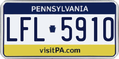 PA license plate LFL5910