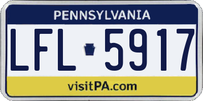 PA license plate LFL5917